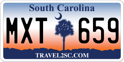 SC license plate MXT659