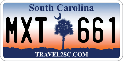 SC license plate MXT661