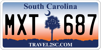 SC license plate MXT687