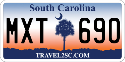 SC license plate MXT690