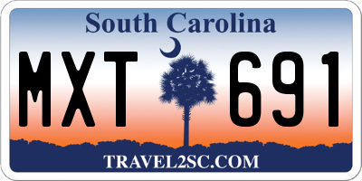 SC license plate MXT691