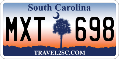 SC license plate MXT698