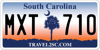 SC license plate MXT710