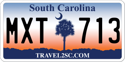 SC license plate MXT713