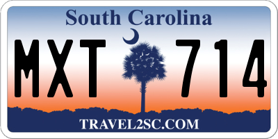 SC license plate MXT714
