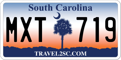 SC license plate MXT719