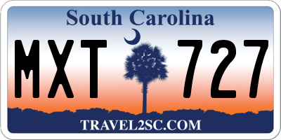 SC license plate MXT727