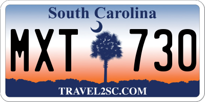 SC license plate MXT730