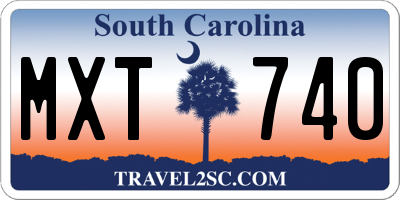 SC license plate MXT740