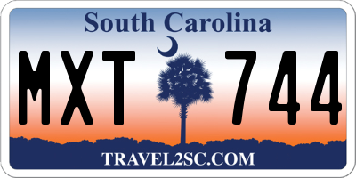 SC license plate MXT744