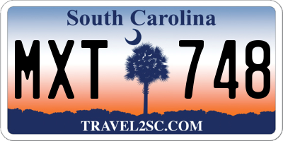 SC license plate MXT748