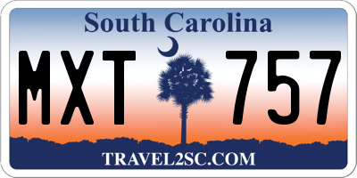 SC license plate MXT757