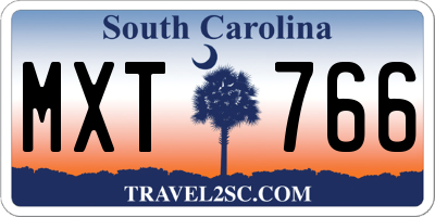 SC license plate MXT766