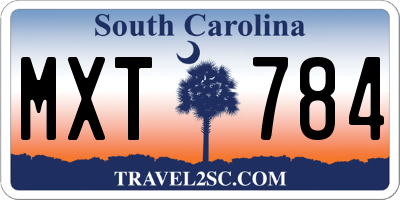 SC license plate MXT784