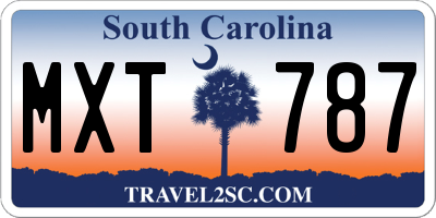 SC license plate MXT787