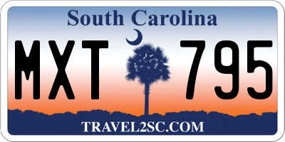 SC license plate MXT795