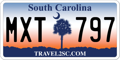 SC license plate MXT797