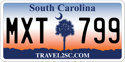 SC license plate MXT799