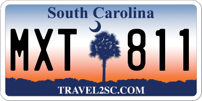 SC license plate MXT811