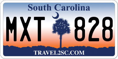SC license plate MXT828