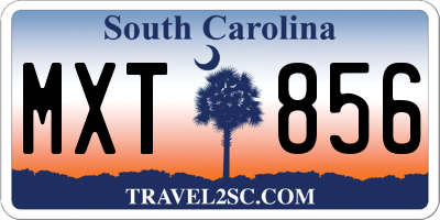 SC license plate MXT856