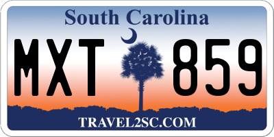 SC license plate MXT859