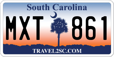 SC license plate MXT861