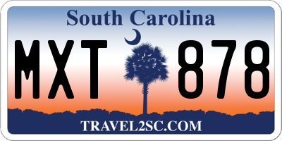 SC license plate MXT878