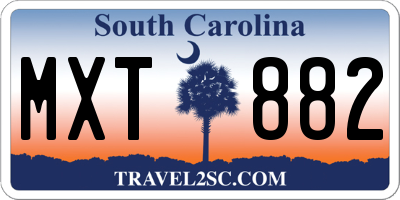SC license plate MXT882