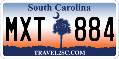 SC license plate MXT884