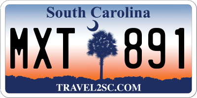 SC license plate MXT891