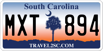 SC license plate MXT894