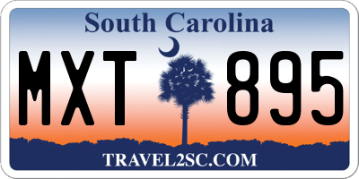 SC license plate MXT895