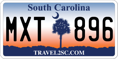 SC license plate MXT896