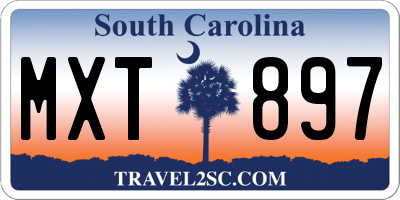 SC license plate MXT897