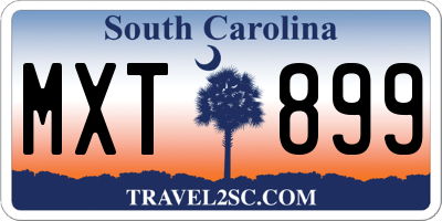 SC license plate MXT899