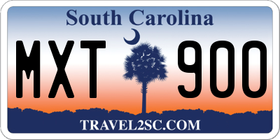 SC license plate MXT900