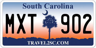 SC license plate MXT902