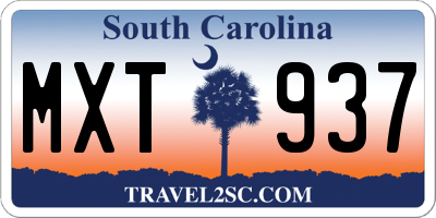 SC license plate MXT937