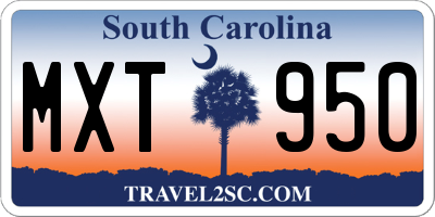 SC license plate MXT950
