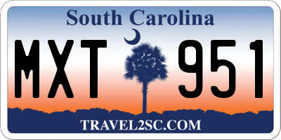 SC license plate MXT951