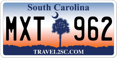 SC license plate MXT962