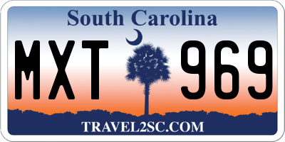 SC license plate MXT969