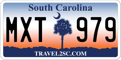 SC license plate MXT979