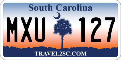 SC license plate MXU127