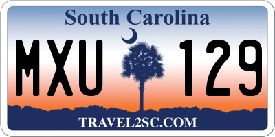 SC license plate MXU129