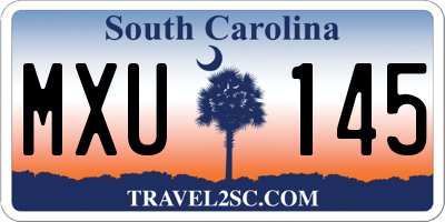 SC license plate MXU145