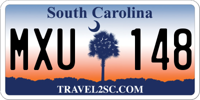 SC license plate MXU148
