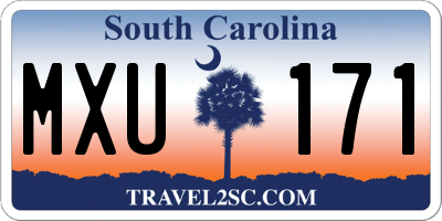 SC license plate MXU171