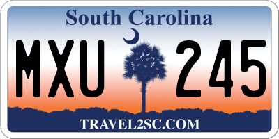 SC license plate MXU245